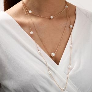 π 2/$30 SALE Layered Gold plated pearl necklace